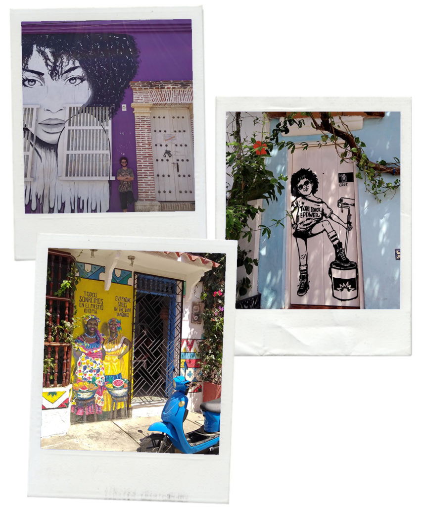 grafites e paredes coloridas em getsemani Cartagena