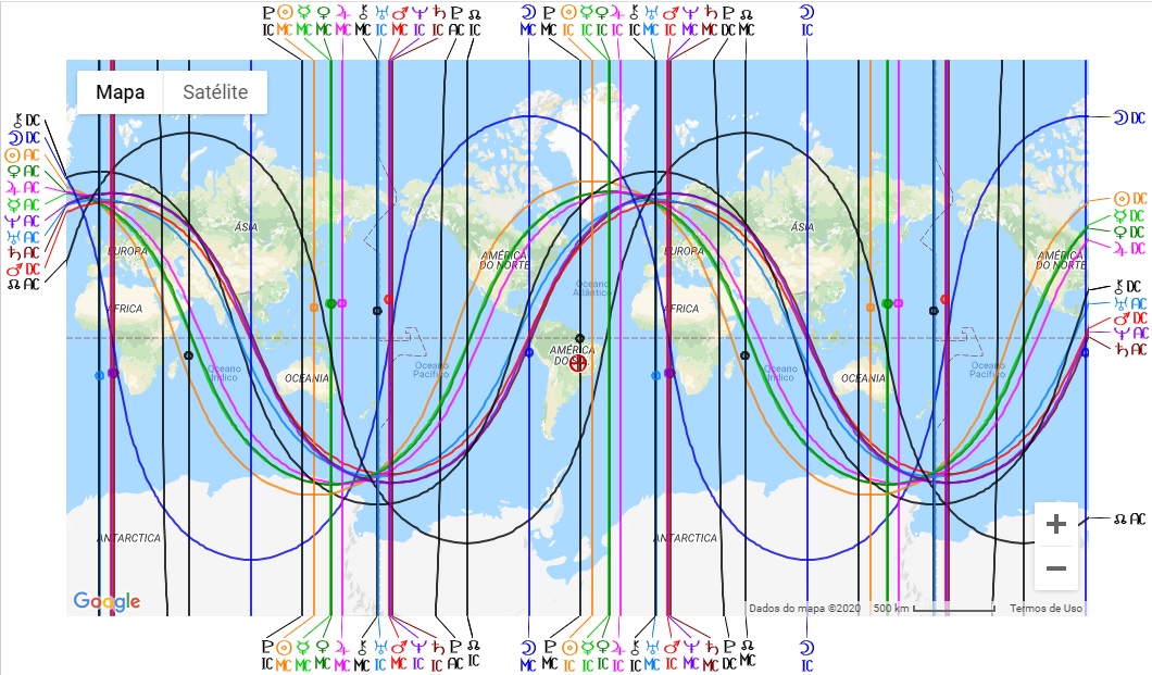 como é um mapa astrocartografia